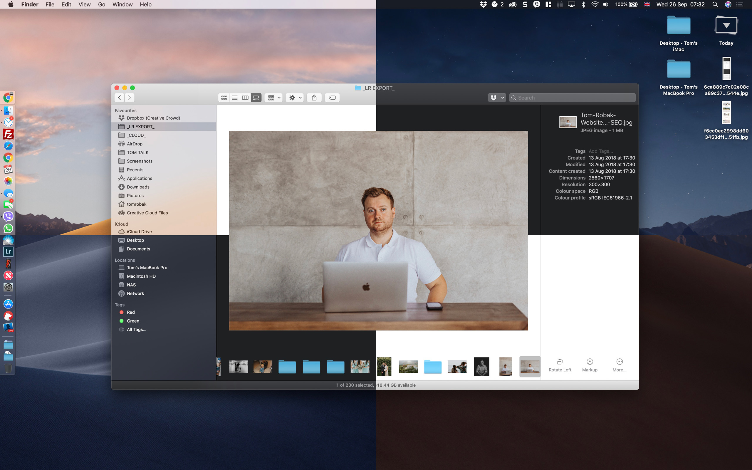 Porównanie Dark Mode vs Light Mode w Mojave