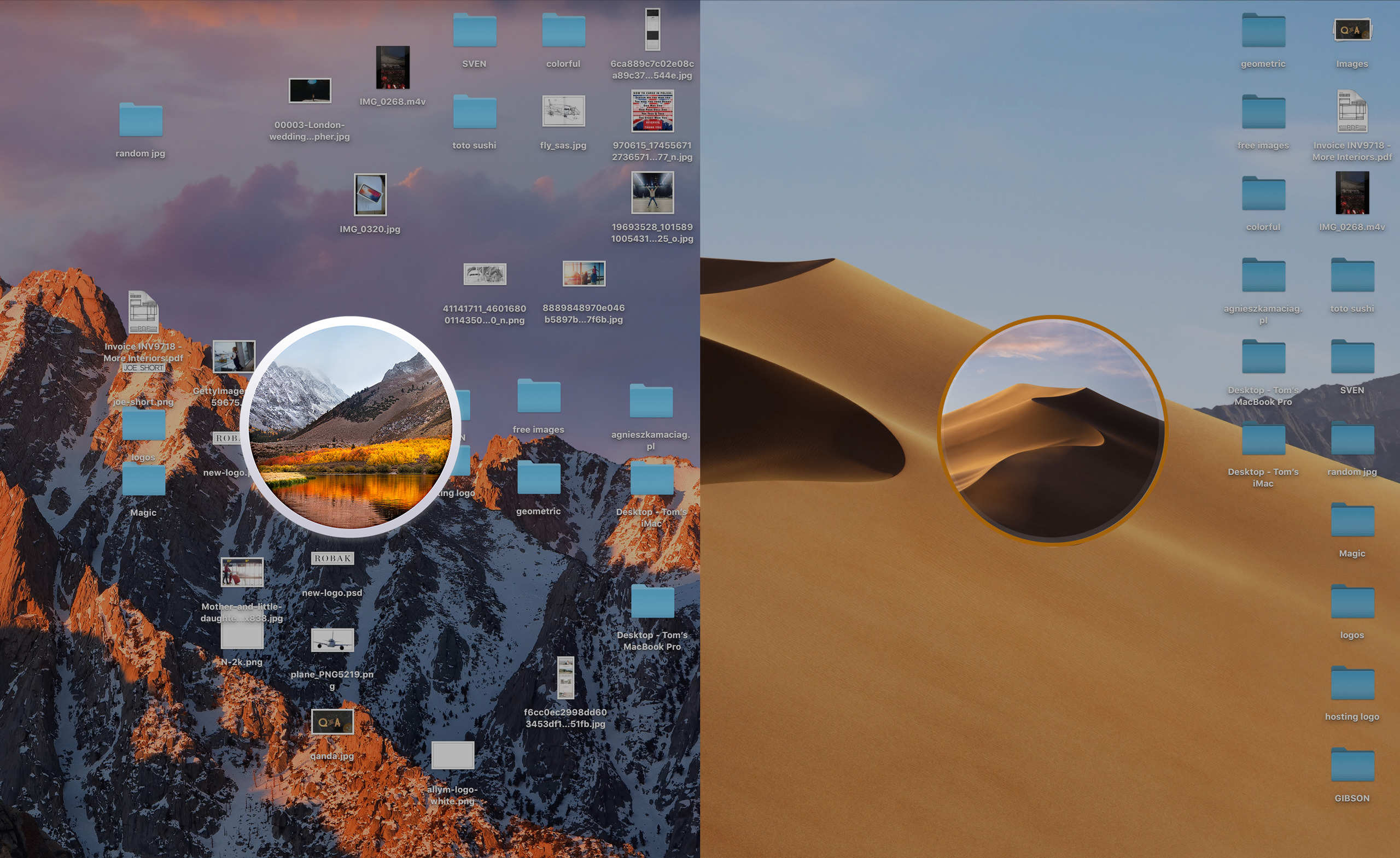 Porownanie Mojave i High Sierr - Pulpit Organizacja